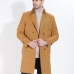 Classic Camel Fur Collar Luxury Warm Over Coat