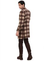 Luxury Checkered Over Coat - Image 3
