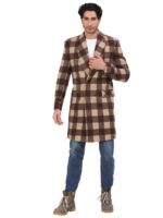 Luxury Checkered Over Coat - Image 4