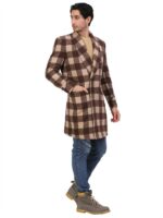 Luxury Checkered Over Coat - Image 6