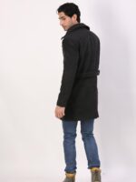 Classic Black Double-Breasted Over Coat - Image 7